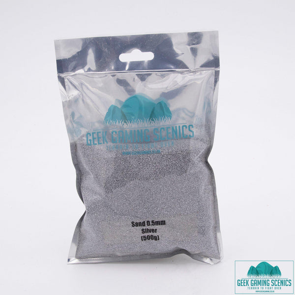 Modelling sand 0.5 mm silver (500 g)-Geek Gaming